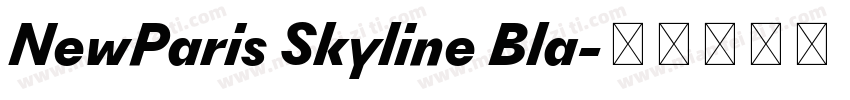 NewParis Skyline Bla字体转换